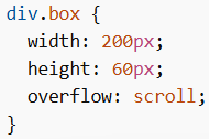 CSS overflow: scroll