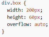 CSS overflow: auto