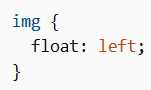 CSS float: left