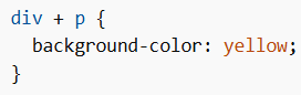 Next Sibling Combinator (+)