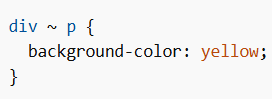 Subsequent-sibling Combinator (~)