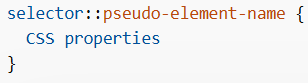 Pseudo-elements in CSS