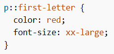 ::first-letter