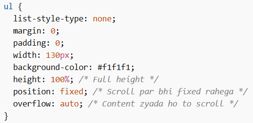 Full-height Vertical Navbar in CSS