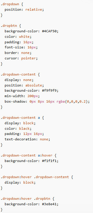 CSS Dropdown Menu