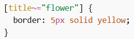 [attribute~="value"]