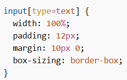 Style Input Padding