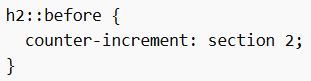 Custom increment value