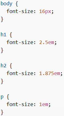 Set Font Size With Em