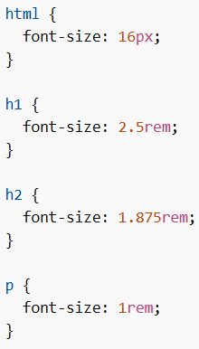 Set Font Size With Rem