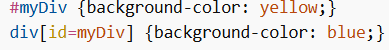 ID selector vs attribute selector