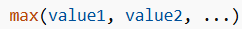 max() Function