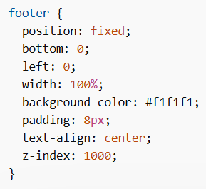 Fixed Footer Example
