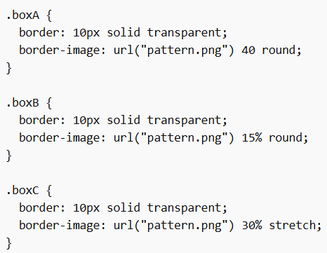 Different slice values