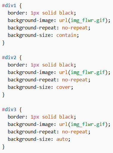 background-size Values