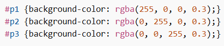 RGBA Colors