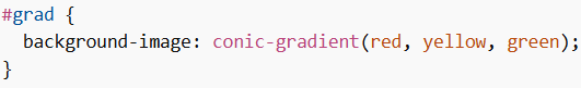 Gradients in CSS (conic-gradient)