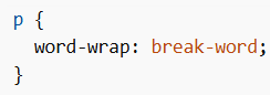 word-wrap Property