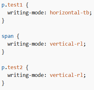 writing-mode Property