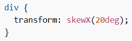 skewX()