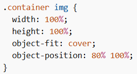 Object-position in CSS example
