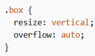 User Interface in CSS: CSS Resize – Only Height