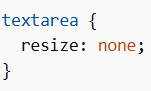 Disable Resize in Textarea