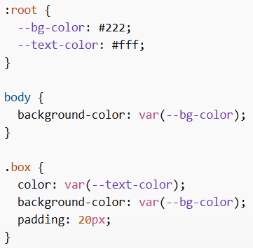 CSS Variables Example