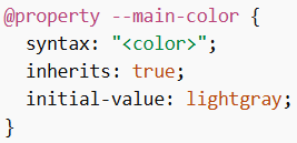 @property in CSS