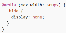 Hide Elements Example