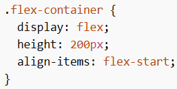 Example (flex-start)