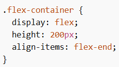 Example (flex-end)
