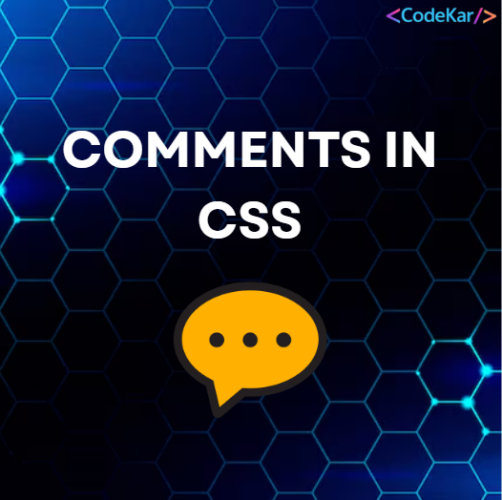 COMMENTS IN CSS