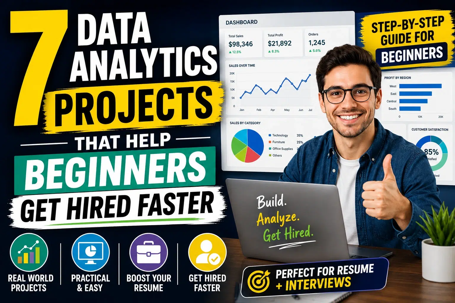 7 Data Analytics Projects That Help Beginners Get Hired Faster