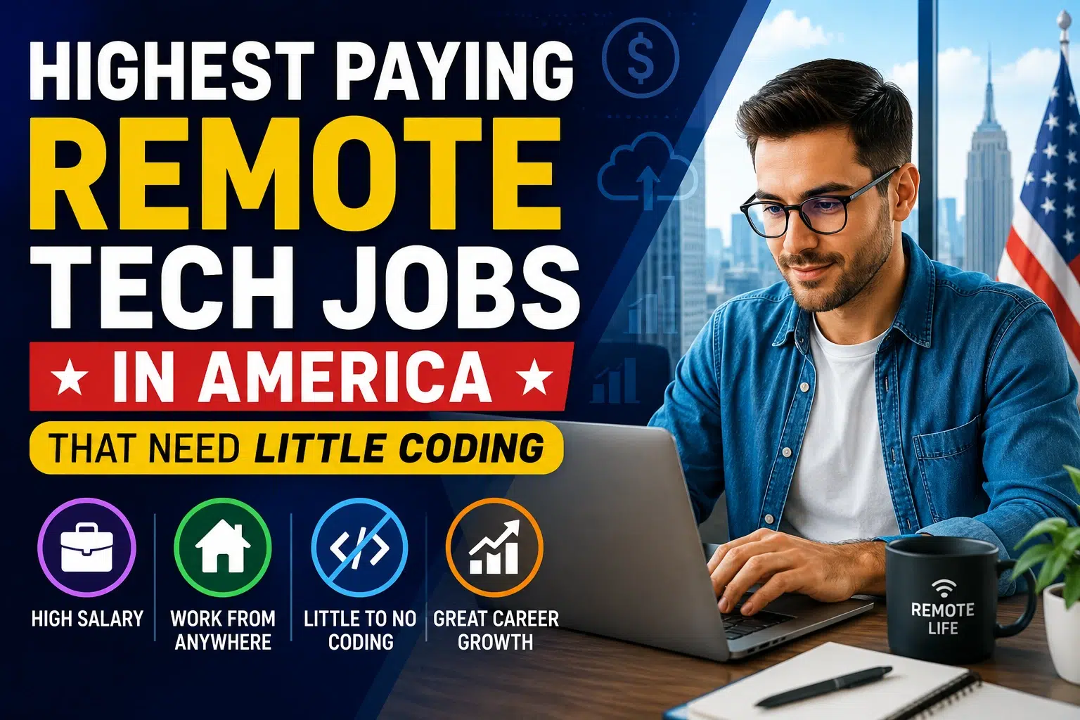 Highest Paying Remote Tech Jobs in America That Need Little Coding
